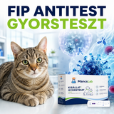 MancsLab FIPV Ab feline coronavirus antibody rapid test – packaging and test cassette