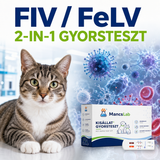 MancsLab FIV-Antikörper/FeLV-Antigen-Kombinationstest für Katzen – Verpackung und Testkassette