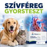 MancsLab HW Herzwurm-Antigen-Schnelltest für Hunde und Katzen – Verpackung und Testkassette