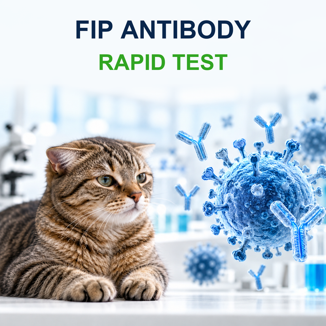 MancsLab FIPV Ab feline coronavirus antibody rapid test – illustration with English text