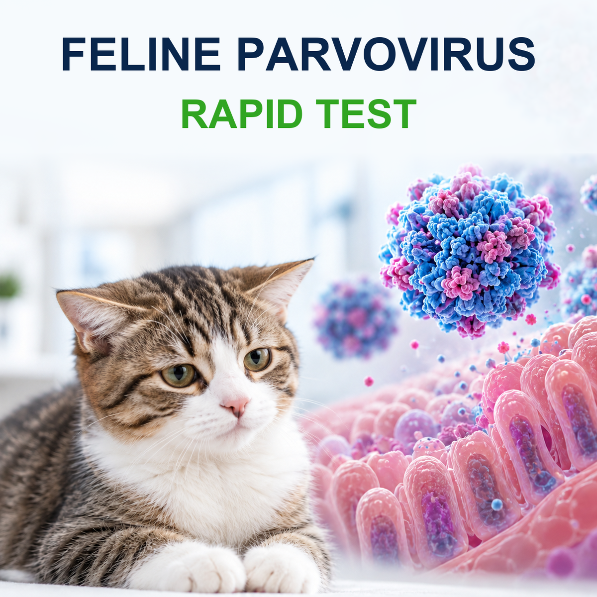 MancsLab FPV feline parvovirus antigen rapid test – illustration with English text