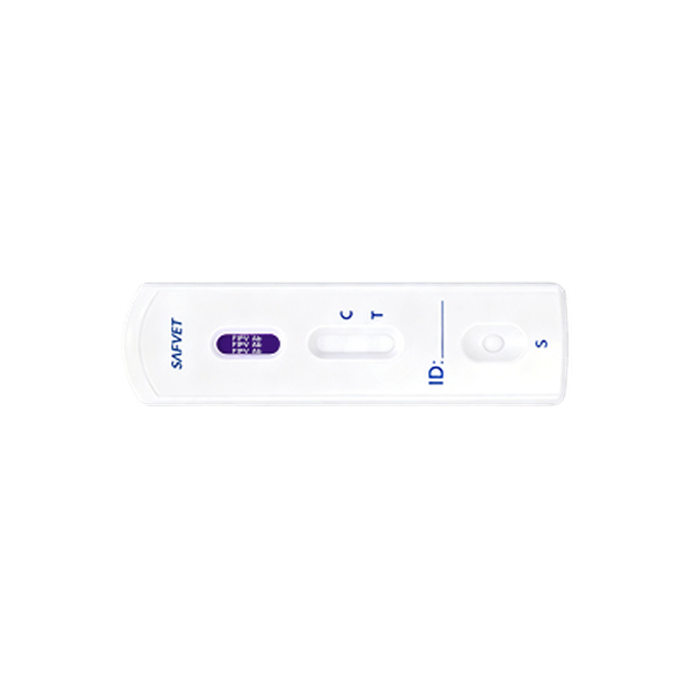 MancsLab FIPV Ab feline coronavirus antibody rapid test – close-up of the Safvet test cassette
