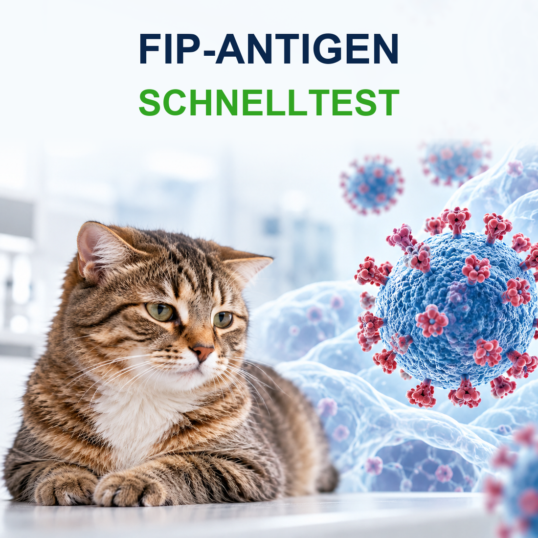 MancsLab FIPV Ag Katzen-Coronavirus-Antigen-Schnelltest – Illustration mit deutscher Beschriftung
