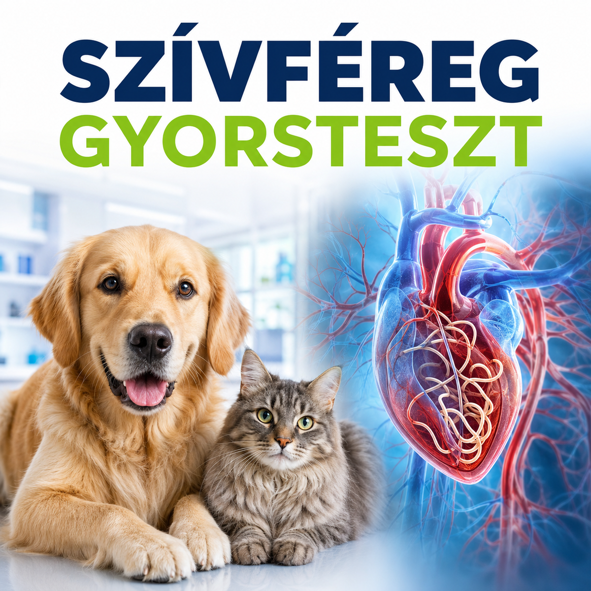 MancsLab HW Herzwurm-Antigen-Schnelltest für Hunde und Katzen – Verpackung und Testkassette